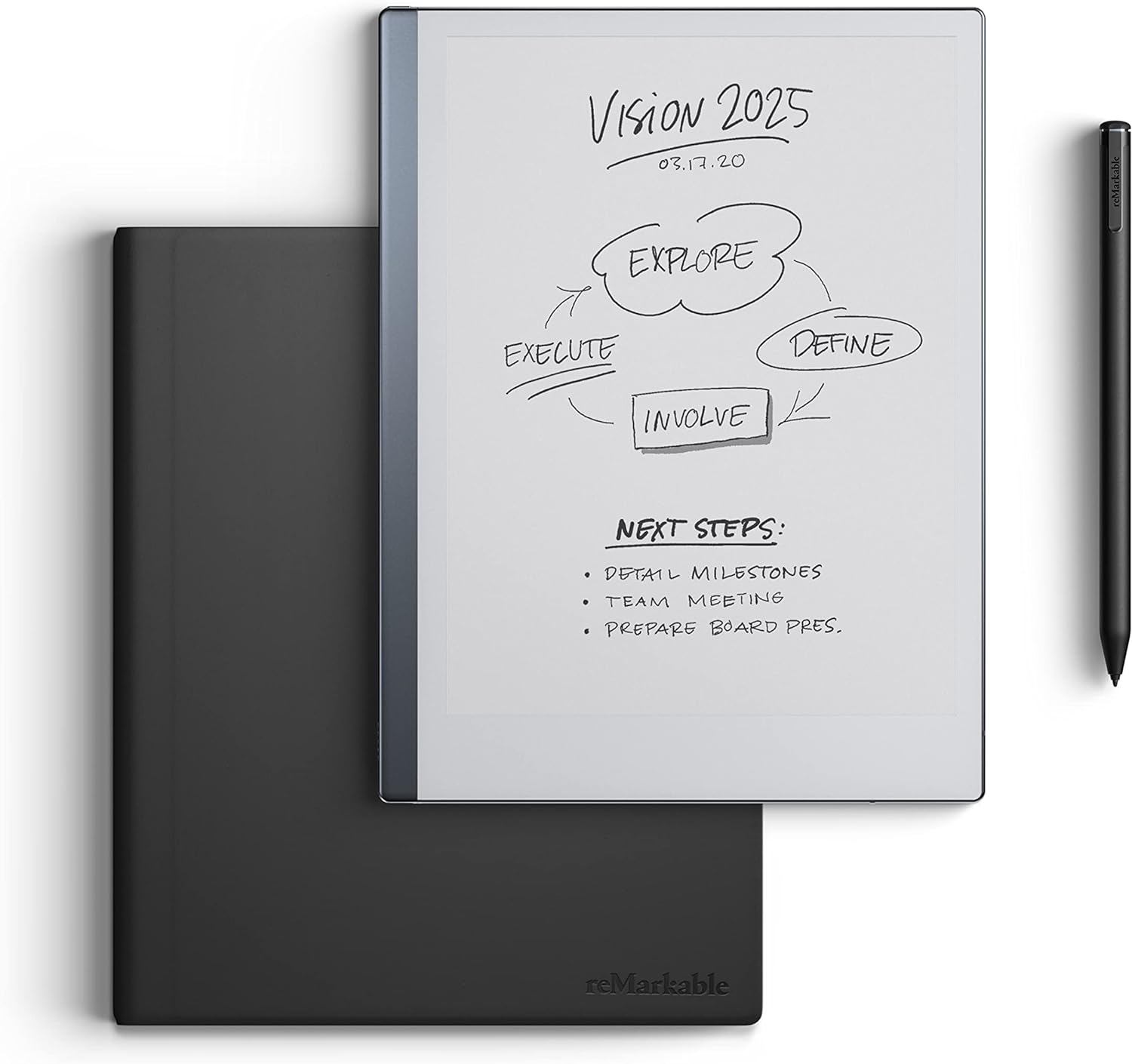 reMarkable 2 Paper Tablet 10.3" with Marker Plus and Book Folio in Black Premium LeatherTabletsDelivery within 5-7 working days Everything you need to do your best thinking gathered in one essential collectionExperience paper with digital powersMeet the p